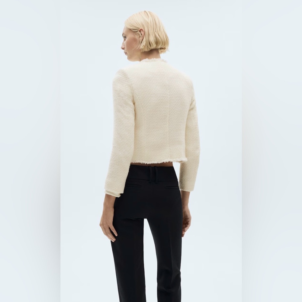 Cream Tweed Jacket 
• NWT • - Picture 4 of 7